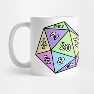 Pastel D20 Dice Mug